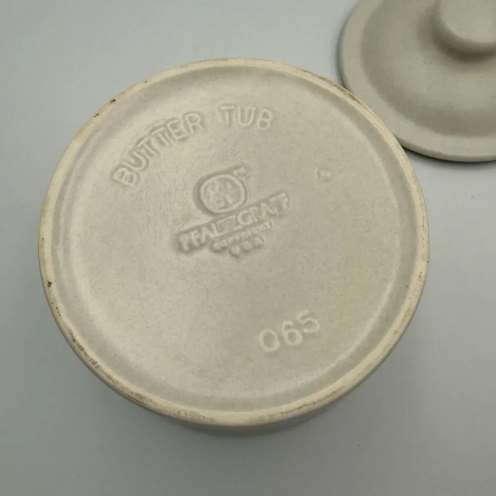 Vintage Pfaltzgraff Yorktowne Covered Butter Tub Crock Lid #065 USA Stoneware
